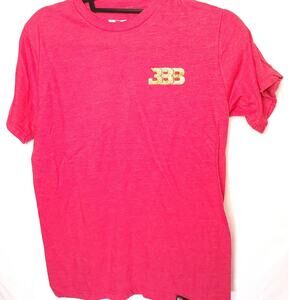 Big Baller Brand BBB Basketball Men's Size Small Red Gold Glitter Graphic Shirt